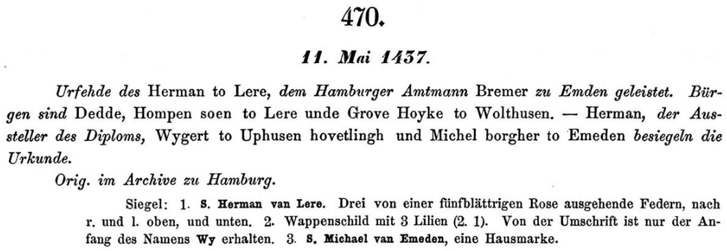 Erwähnung von 1437